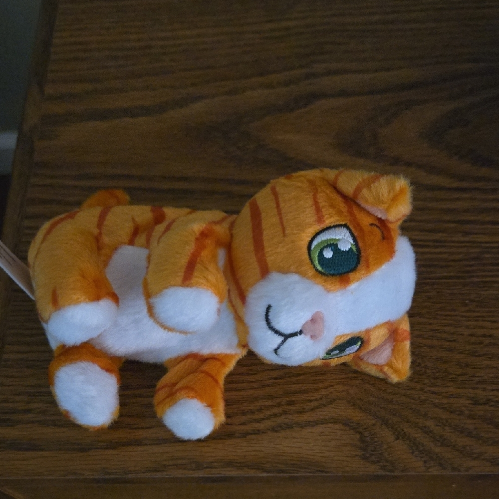 *Host Pick* Orange and White Stuffed Cat Toy